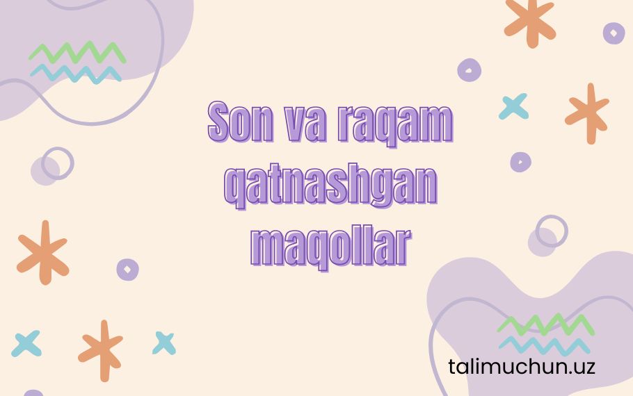 Son qatnashgan maqollar