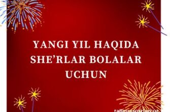 Yangi yil haqida sherlar bolalar uchun