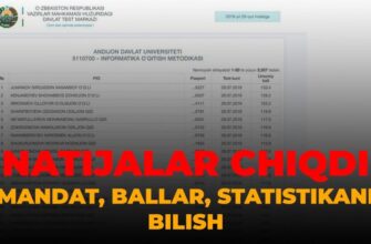 Test natijalarini mandatni bilish yo'riqnomasi