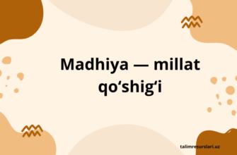 Madhiya — millat qo‘shig‘i